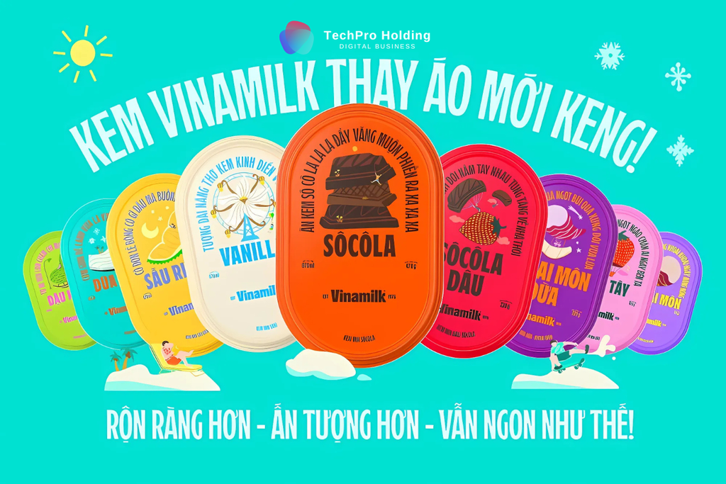 Vinamilk Ra Mắt Bao Bì Mới Cho Dòng Sản Phẩm Kem