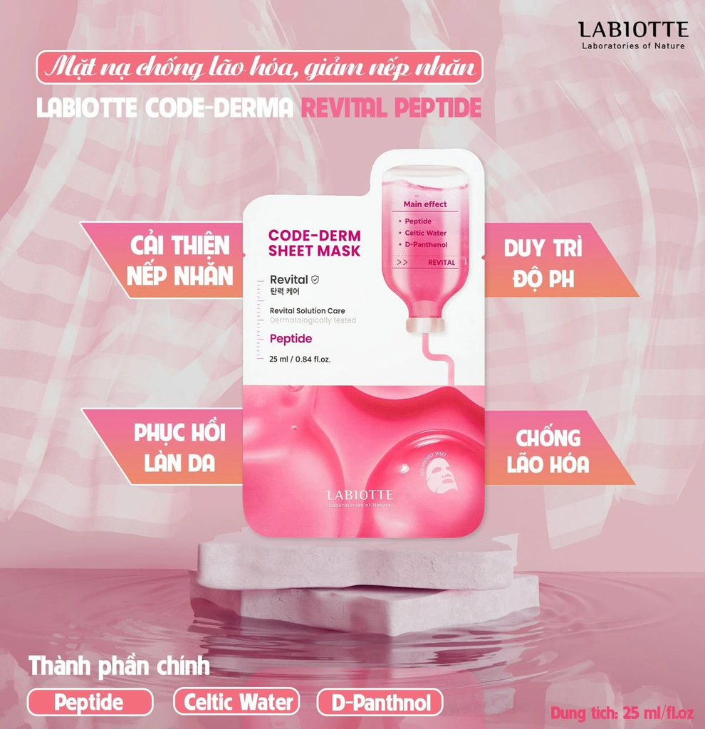 Mặt nạ Labiotte Code-Derm Sheet Peptide