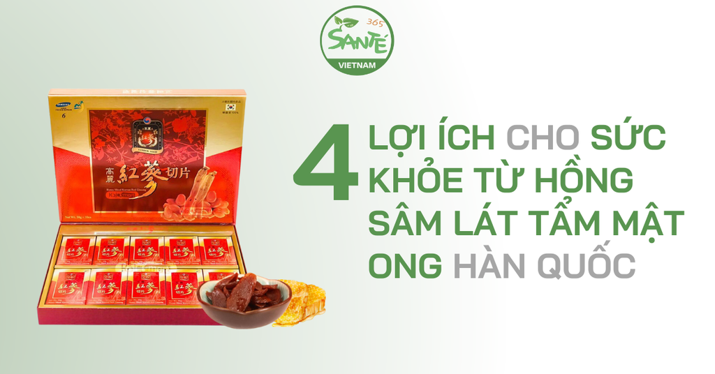 4 LỢI ÍCH CHO SỨC KHỎE TỪ HỒNG SÂM LÁT TẨM MẬT ONG HÀN QUỐC