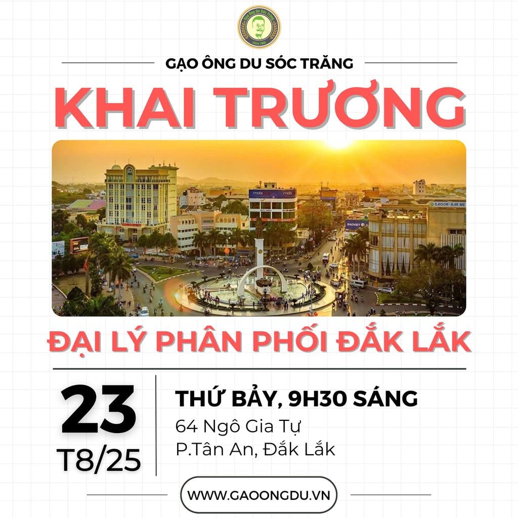 ANNOUNCEMENT OF OPENING OF ONG DU RICE AGENT - BUON MA THUOT BRANCH, DAK LAK