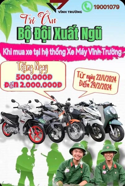 Ưu Đãi Cực Hot Dành Cho Bộ Xuất Ngũ Khi Mua Xe Máy