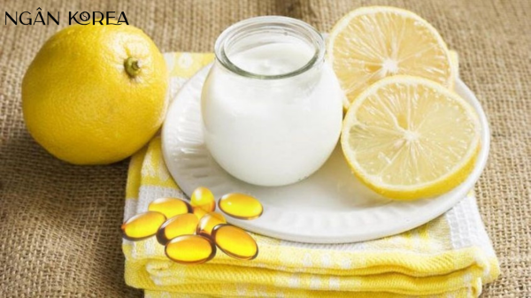 vitamin E trộn với sữa chua