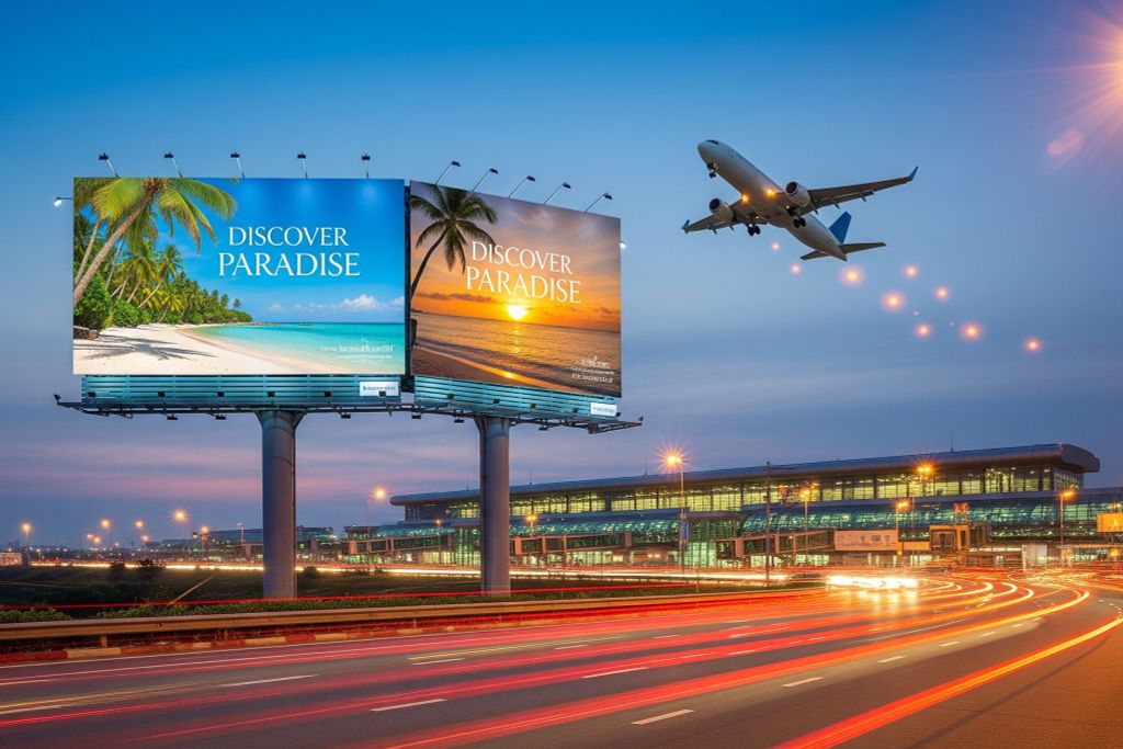 Phủ sóng thương hiệu với quảng cáo ngoài trời sân bay Nội Bài