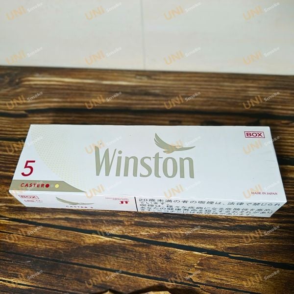 Cây Thuốc Winston Caster White 5 Mộc Vani Nhẹ (Gói Cứng)