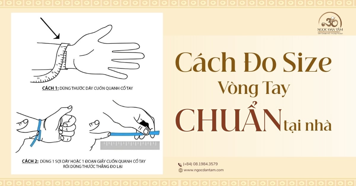 Cách đo size vòng tay đá phong thủy chuẩn xác tại nhà