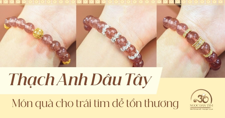 Đá Thạch Anh Dâu Tây : Món Quà Cho Trái Tim Dễ Tổn Thương