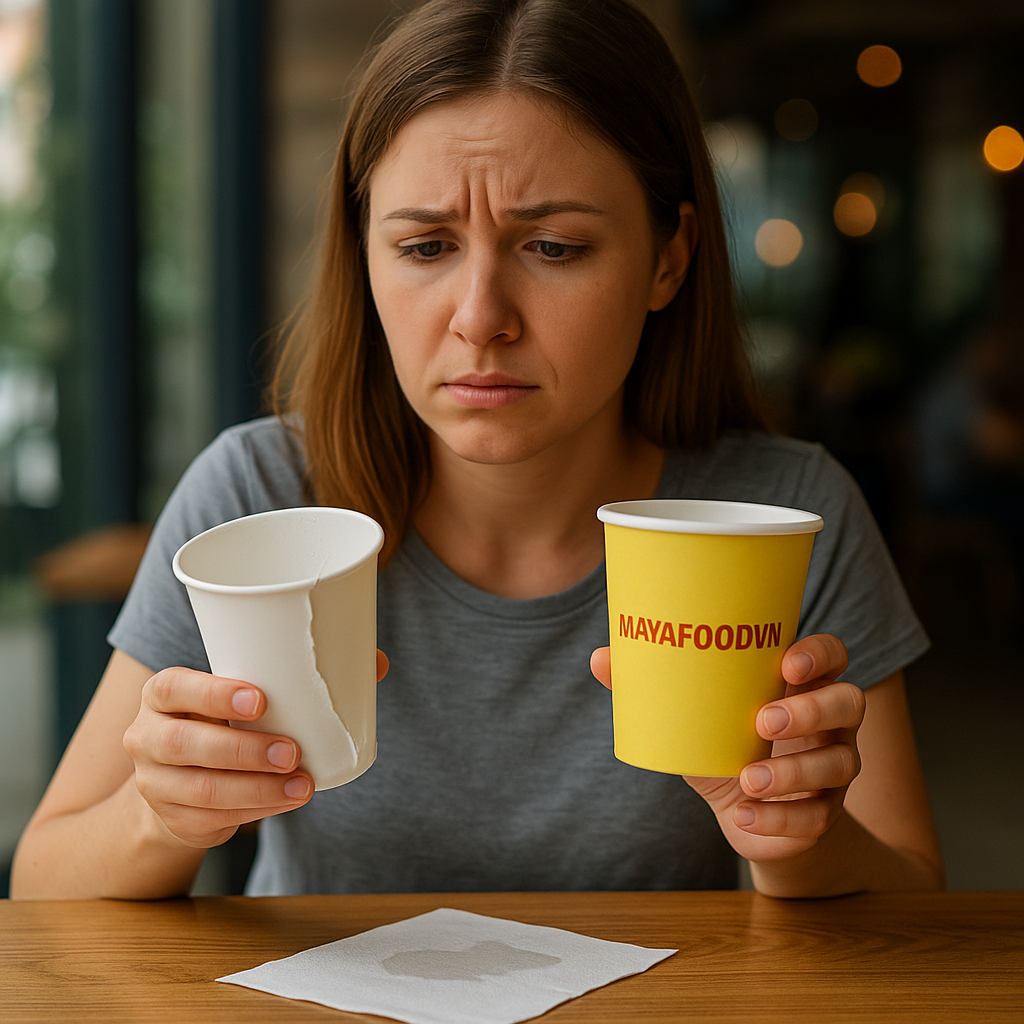 CỐC GIẤY ĐỰNG NƯỚC BỊ MỀM, DỄ RÁCH – CÓ PHẢI DO GIẤY KÉM CHẤT LƯỢNG?