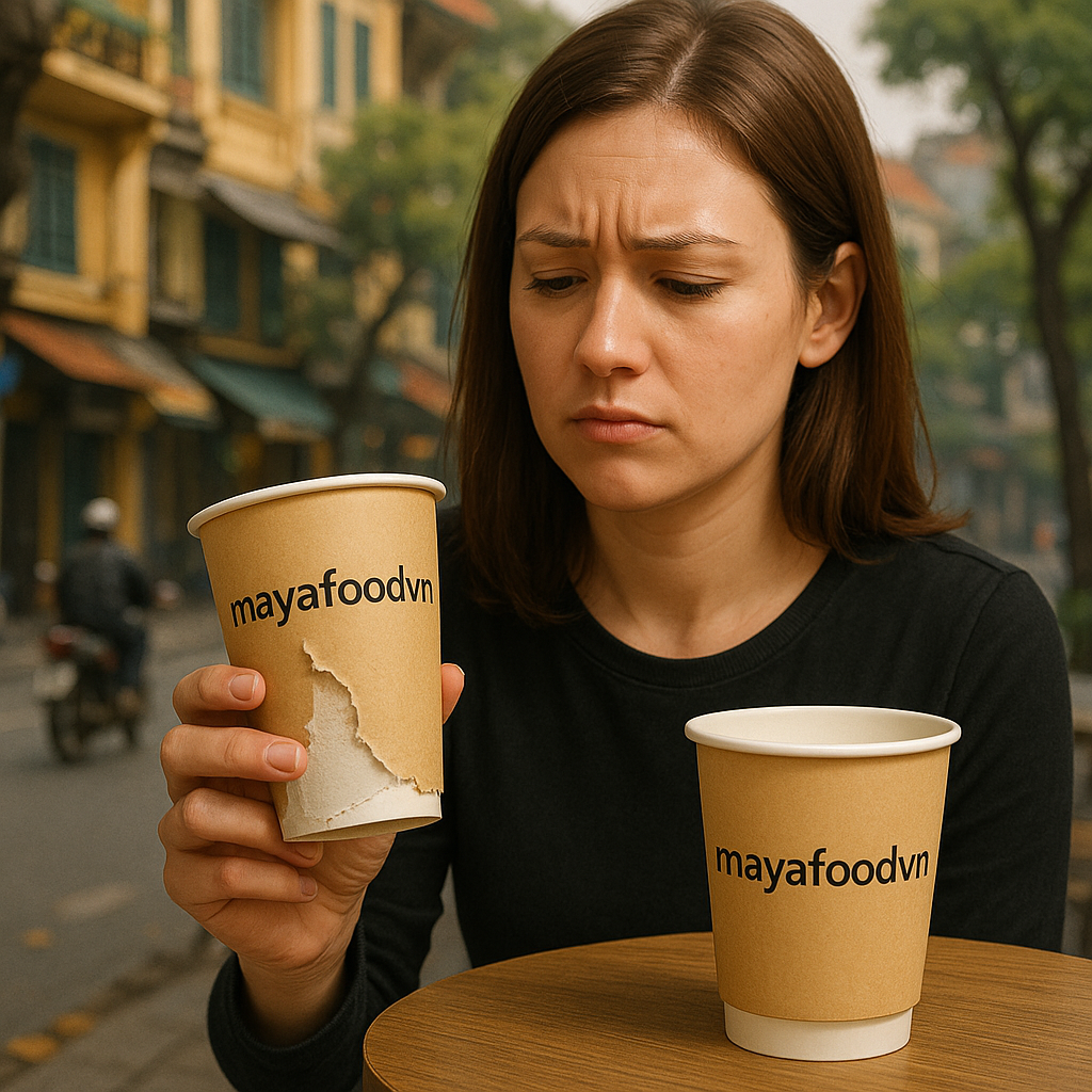 VÌ SAO CỐC GIẤY IN XONG BỊ BONG TRÓC LỚP NGOÀI?