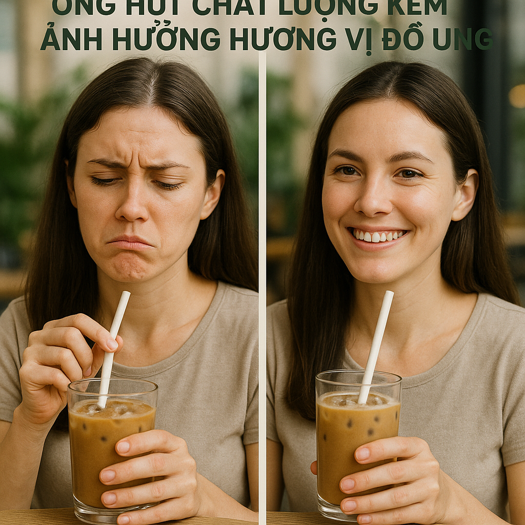 ỐNG HÚT CHẤT LƯỢNG KÉM ẢNH HƯỞNG HƯƠNG VỊ ĐỒ UỐNG