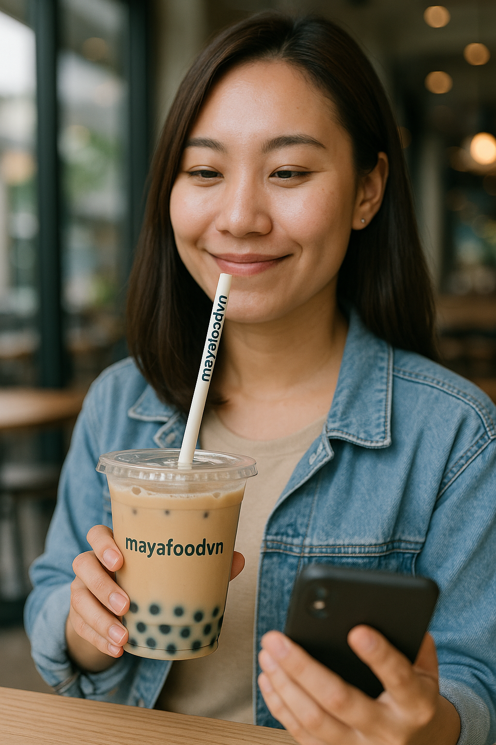 ỐNG HÚT IN LOGO NÂNG TẦM THƯƠNG HIỆU QUÁN