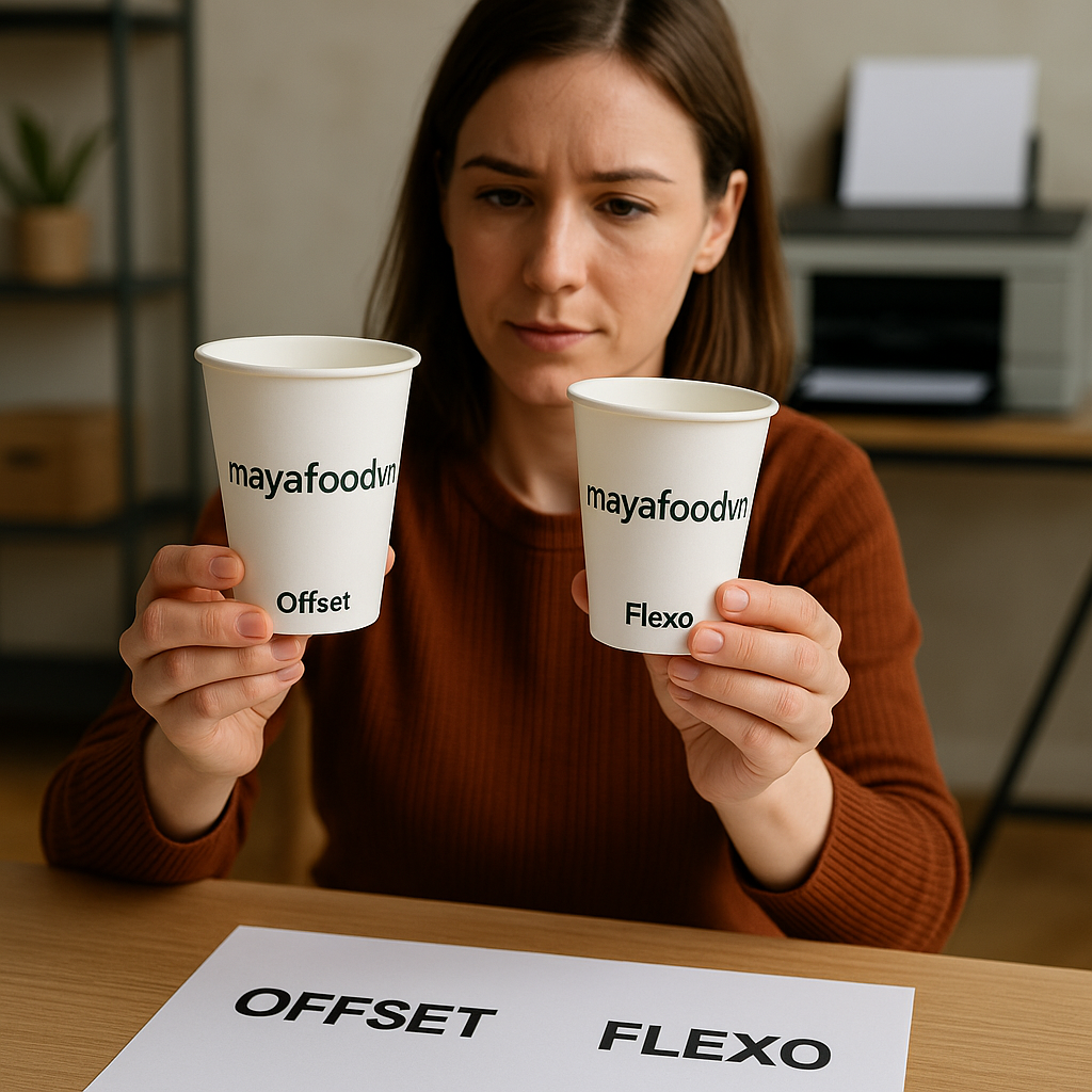 KHÁC BIỆT GIỮA IN OFFSET VÀ IN FLEXO TRÊN CỐC GIẤY LÀ GÌ?