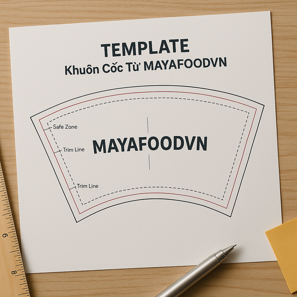 Template in cốc giấy chuẩn F&B tại Hà Nội từ MAYAFOODVN