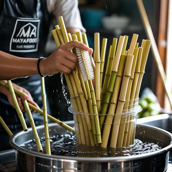 Ống hút tre tự nhiên có độ bền cao và có thể tái sử dụng nhiều lần.