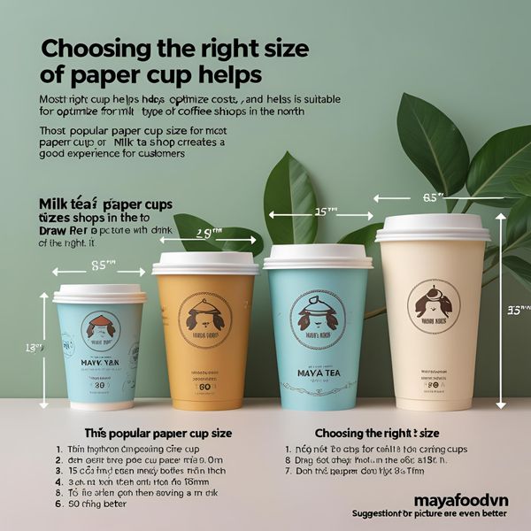 các kích cỡ cốc giấy miền Bắc cho quán mới mở