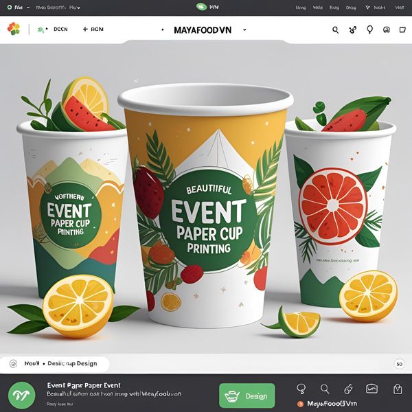 lỗi kỹ thuật in cốc giấy miền Bắc do sai vị trí logo