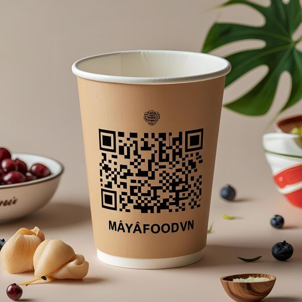 Cốc giấy Hà Nội in QR code cá nhân hóa kết nối thương hiệu