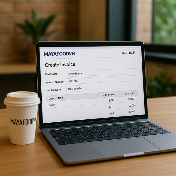 Giao diện tạo hóa đơn online giúp xác minh đơn hàng F&B nhanh chóng và chính xác
