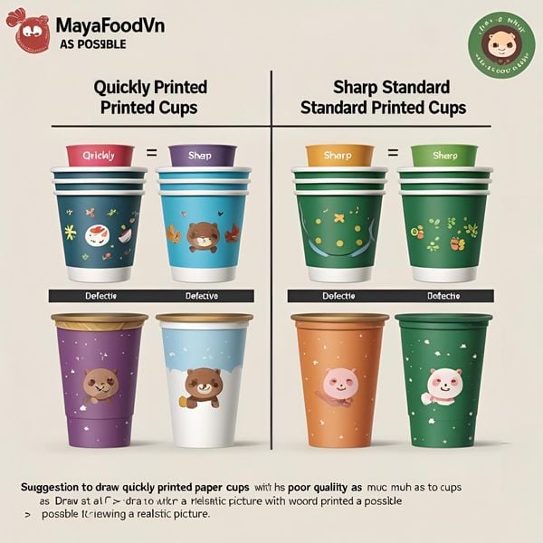 Lỗi in cốc giấy miền Bắc do sai hệ màu thiết kế