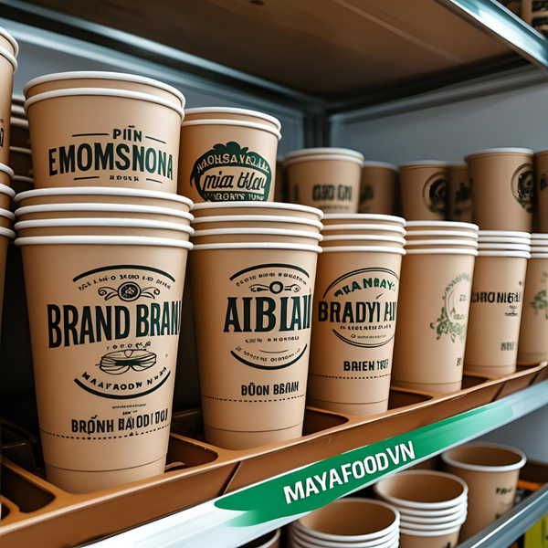 Ly giấy in thương hiệu nổi bật tại chuỗi F&B ở TP.HCM.