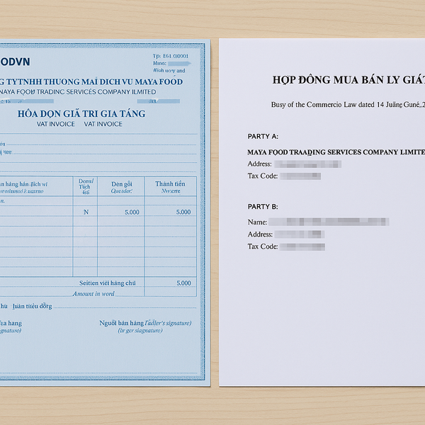 Hóa đơn VAT hợp lệ khi mua ly giấy cho quán trà sữa