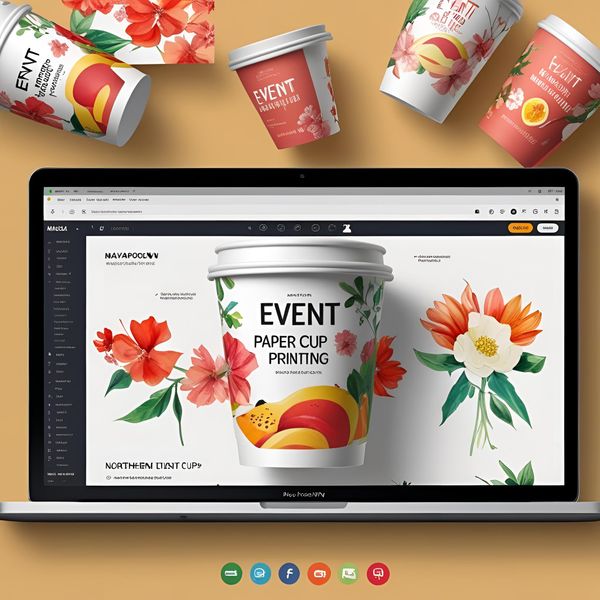 thiết kế in cốc giấy sự kiện miền Bắc đẹp mắt