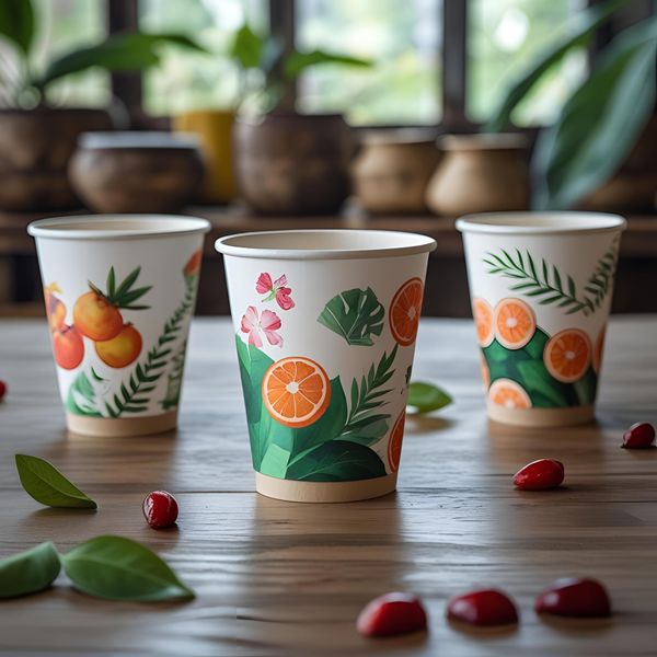 bố cục thiết kế in slogan lên cốc giấy chuyên nghiệp