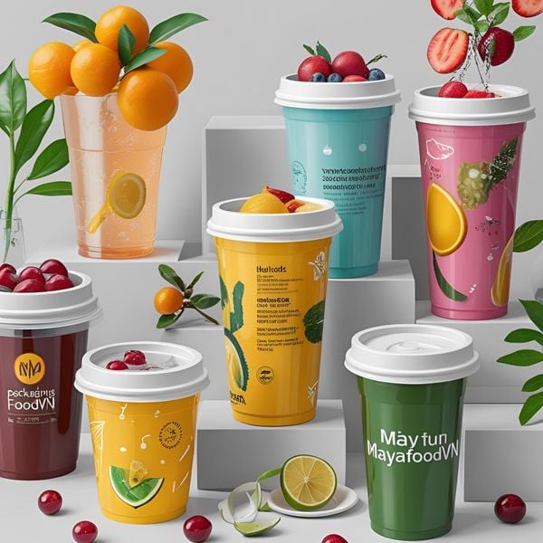 cốc nhựa in logo tăng nhận diện thương hiệu quán