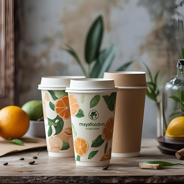 in logo trên cốc giấy tái chế bị mờ màu