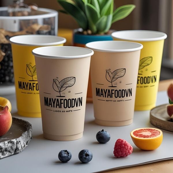 cốc giấy tráng PLA Mayafoodvn thân thiện môi trường