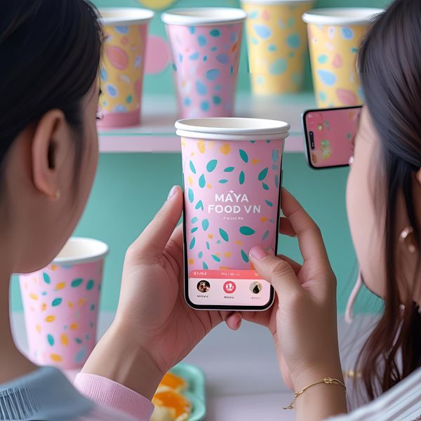 Cốc giấy Hà Nội thiết kế pastel hợp gu thẩm mỹ Gen Z