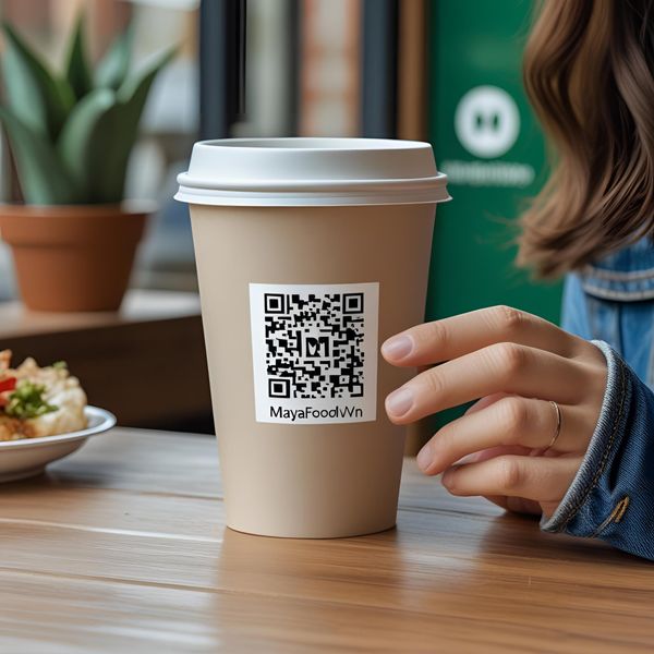 mã QR in trên cốc giấy chuẩn và lỗi cần tránh