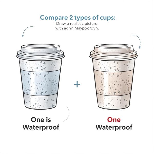 “So sánh cốc giấy giá rẻ và cốc giấy chất lượng cao chống thấm”