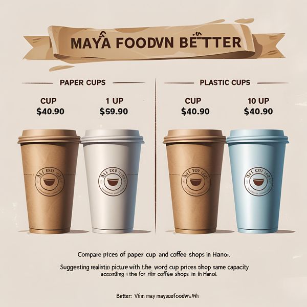 so sánh giá cốc giấy và cốc nhựa cho quán cà phê tại Hà Nội