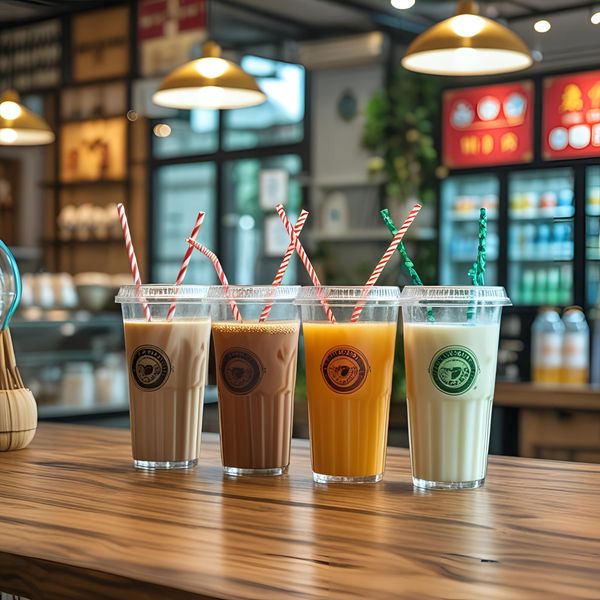 Ống hút cho menu trà sữa trân châu giúp hút topping dễ dàng.