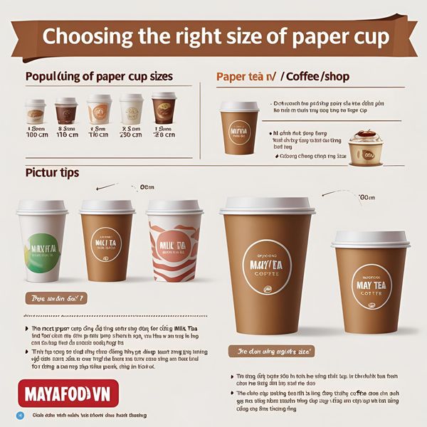 các kích cỡ cốc giấy miền Bắc phổ biến