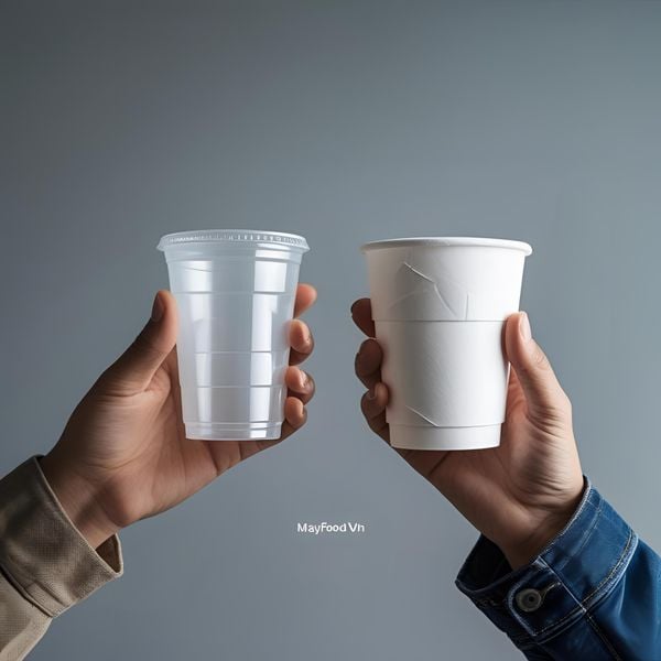 Khách Hà Nội so sánh bao bì cốc giữa các quán để đánh giá sự chuyên nghiệp.