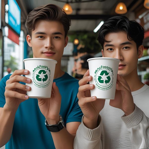 khách hàng Hà Nội yêu thích cốc giấy thân thiện thay thế cốc nhựa có ống hút