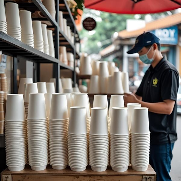 Mayafoodvn giao cốc nhựa đẹp cho quán F&B miền Bắc