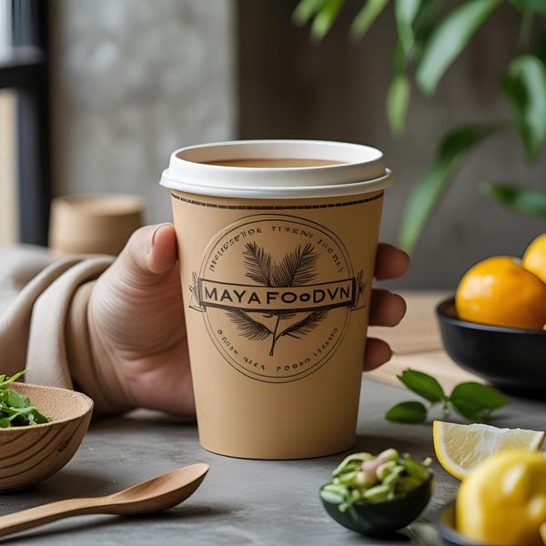 cốc giấy miền Bắc màu nâu giúp quảng bá thương hiệu quán