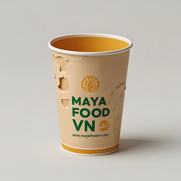 cốc giấy in lệch màu và bong tróc ảnh hưởng thương hiệu