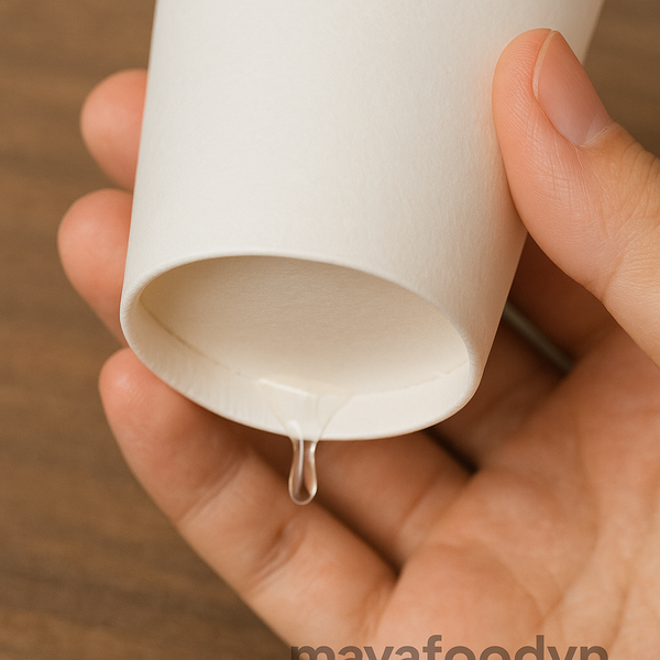 lỗi gấp mép đáy cốc giấy tại Hà Nội gây rò rỉ nước