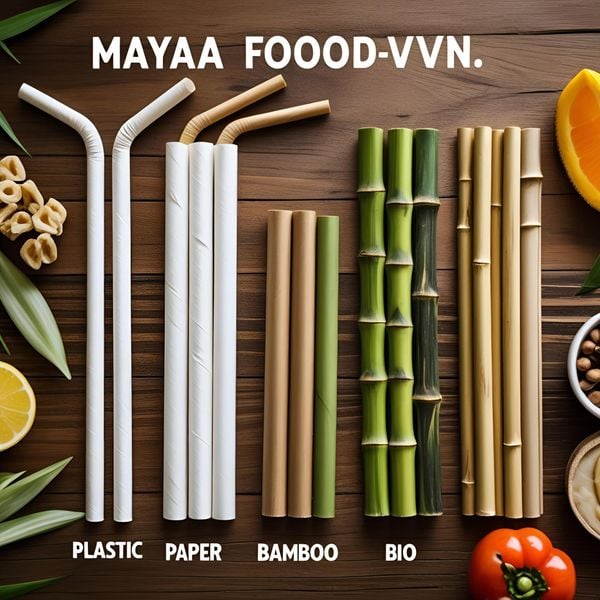 Xu hướng 2025 thay thế ống hút nhựa bằng ống hút sinh học phân hủy nhanh.