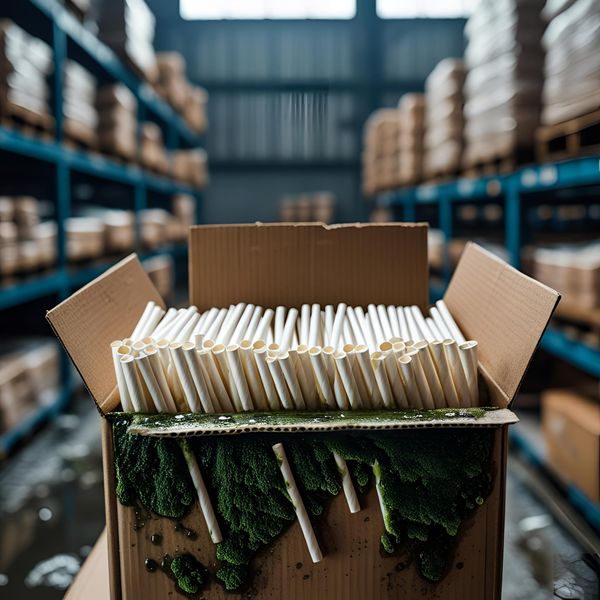 lãng phí khi bảo quản ống hút giấy không đúng cách