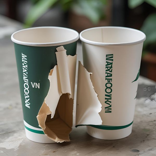 hình ảnh cốc giấy bong tróc làm giảm trải nghiệm khách hàng F&B