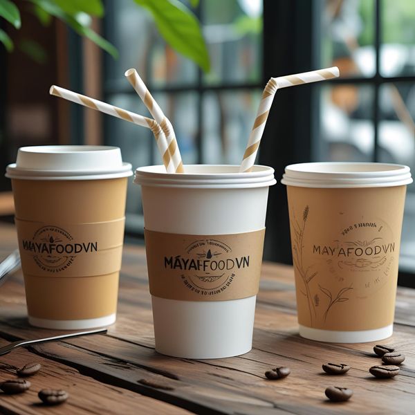 ống hút giấy tại quán cà phê miền Bắc thân thiện môi trường