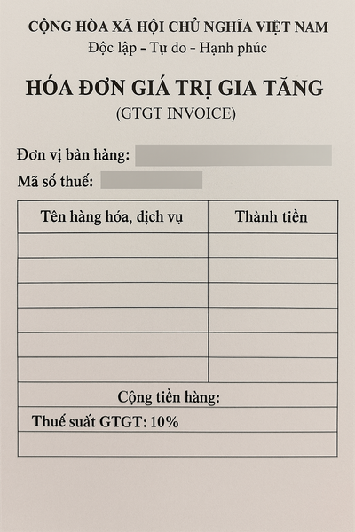 “Mẫu hóa đơn GTGT hợp lệ để khấu trừ thuế giá trị gia tăng.”