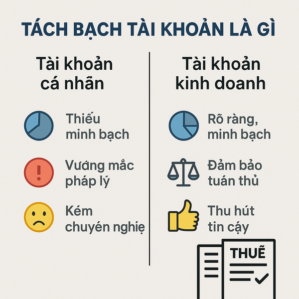 so sánh giữa tài khoản cá nhân và tài khoản kinh doanh trong quản lý thuế