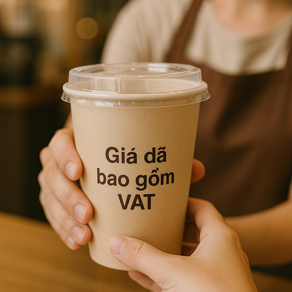 Ly in giá và VAT phản ánh thương hiệu tuân thủ pháp luật và vận hành chuyên nghiệp.