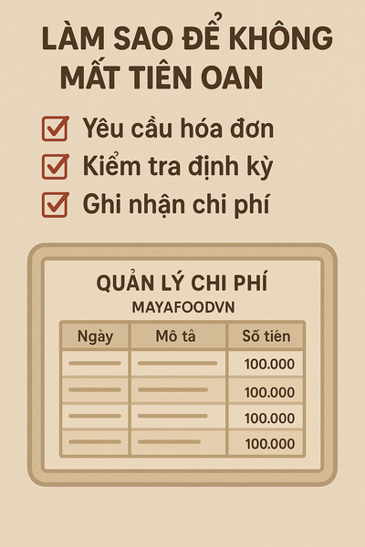 Checklist quy trình mua hàng chuẩn: Yêu cầu hóa đơn, kiểm tra định kỳ, ghi nhận chi phí.