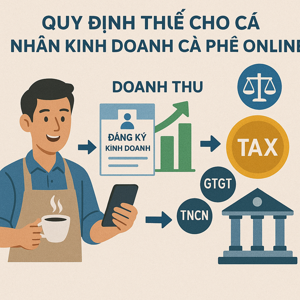 Quy định thuế cho cá nhân kinh doanh cà phê online